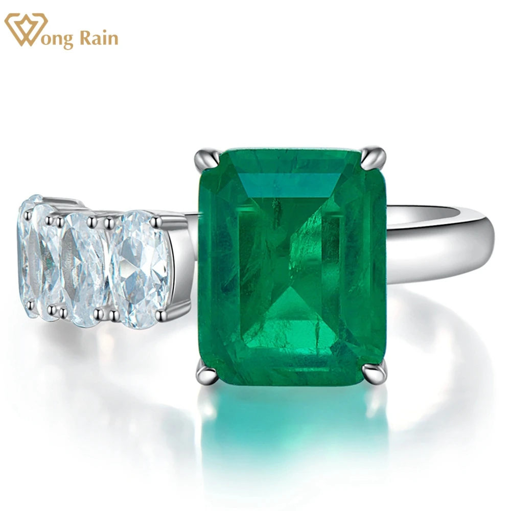 וונג גשם משובח 100% כסף סטרלינג 925 ברקת פחמן גבוהה יהלומים, תכשיטים, טבעת טבעת פתוחה בסדר תכשיטים הסיטוניים