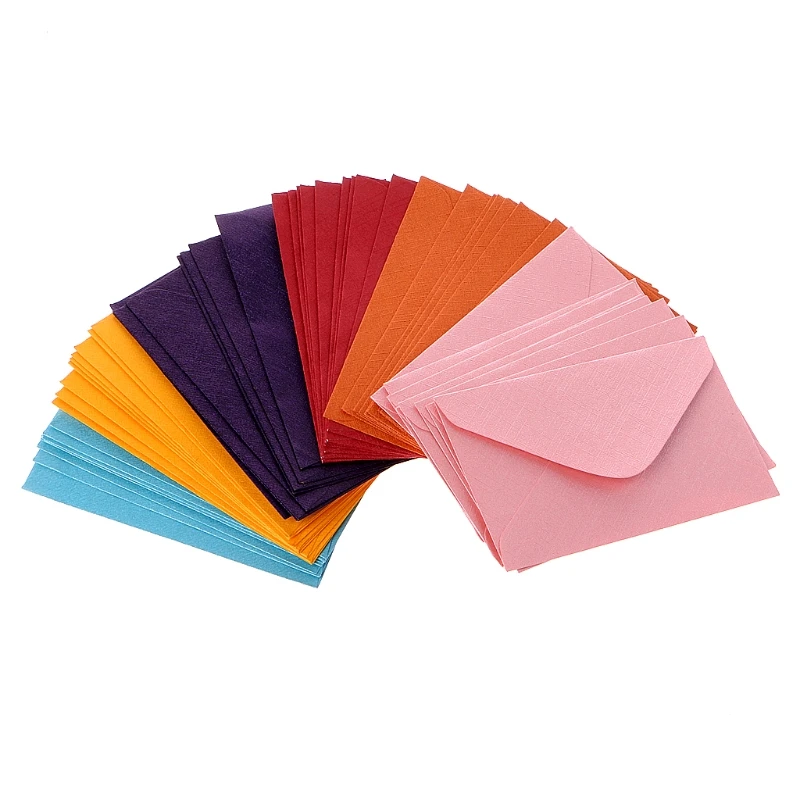 50 גיליונות צבעוניים מעטפות להגדיר עבור A6 מסמכי הזמנה לחתונה מכתב נייר מכתבים שקית מתנת החתונה שקית נייר