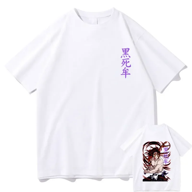 אנימה שד קוטלת Kokushibo גרפי חולצות Tsugikuni Michikatsu להדפיס חולצת טי חולצות גברים, נשים מנגה אופנה גדולים החולצות.