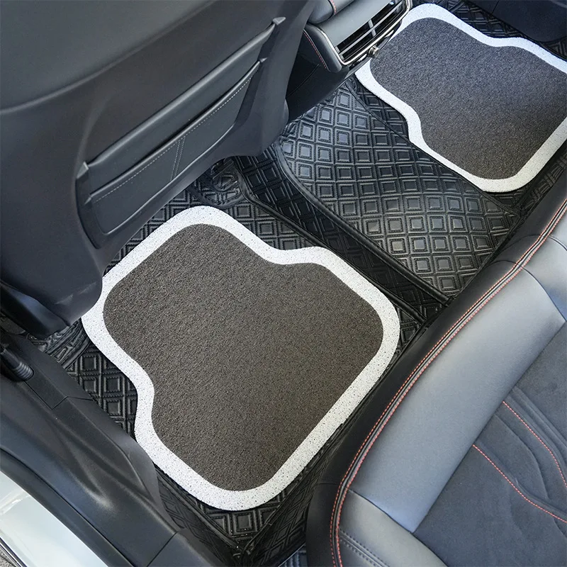 המושב Footpad אוניברסלי חתיכה אחת בפני שחיקה החלקה אנטי מלוכלך שטיח קישוט בתוך המכונית משטח אחורי הדום