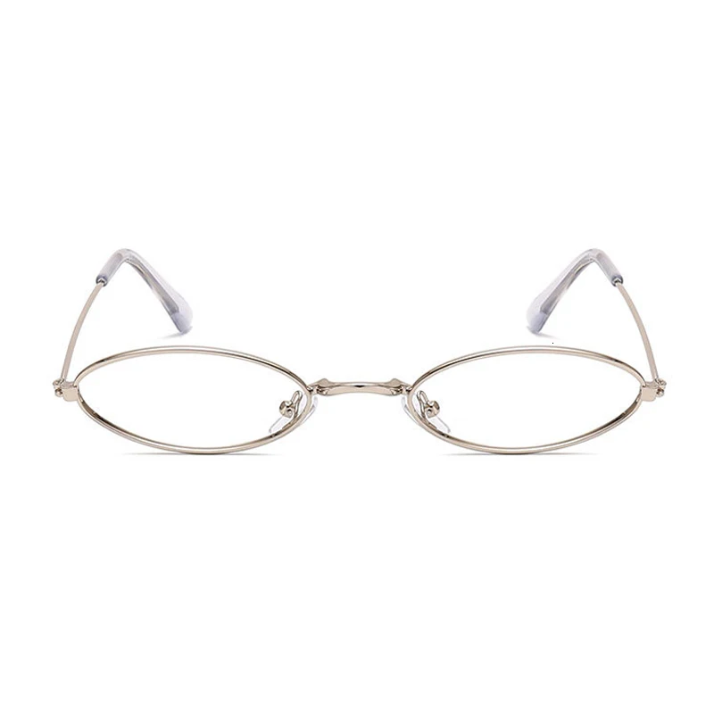 בציר סיבוב מסגרת משקפיים נשים מתכת קטנים אליפטיים Eyewear ברור אופטי משקפיים שקופים עדשה מחזה Gafas