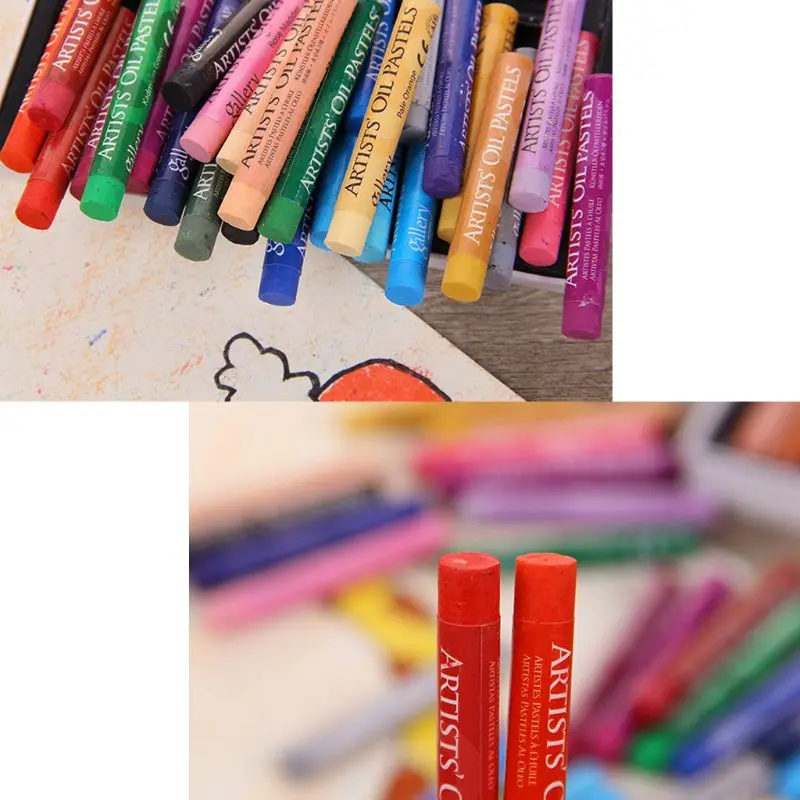 48-צבע פסטל שמן רך צבעים אמנות כלים אמן תלמיד גרפיטי פסטל רכים ציור ציור עט נייר מכתבים של בית הספר טוד