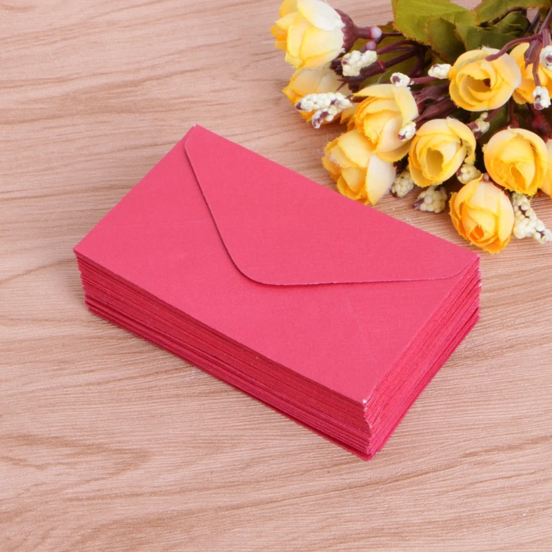 50 גיליונות צבעוניים מעטפות להגדיר עבור A6 מסמכי הזמנה לחתונה מכתב נייר מכתבים שקית מתנת החתונה שקית נייר