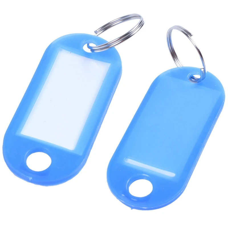 100 יח ' מפתח זיהוי תווית קטגוריה לפצל את טבעת מחזיק מפתחות מחזיק מפתחות כחול
